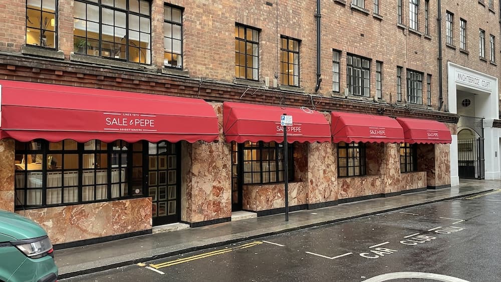 Commercial Awning - Basil St London SW3 Knightsbridge Sale & Pepe