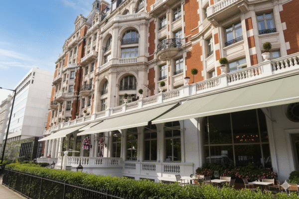 Commercial Awnings Installed by Aquarius Blinds in London