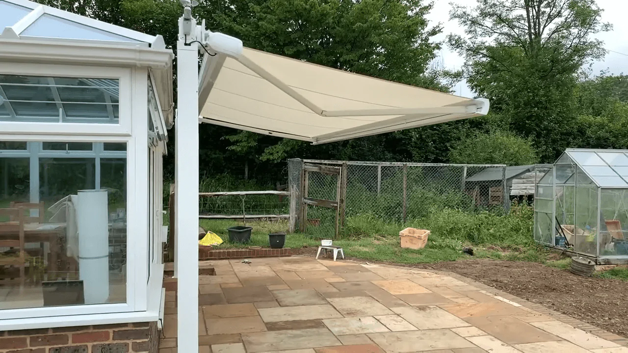 Conservatory Awning in garden