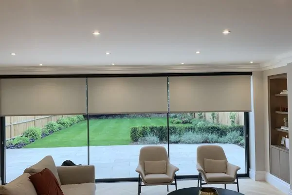 Bifold Doors Blinds with downlights