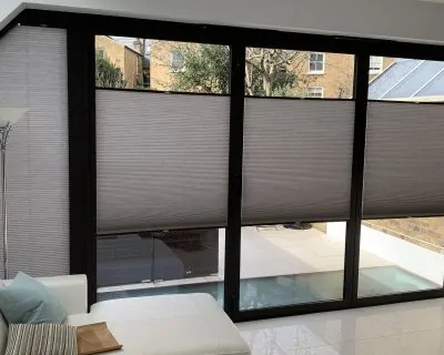 Bifold Doors Blinds Partially Open