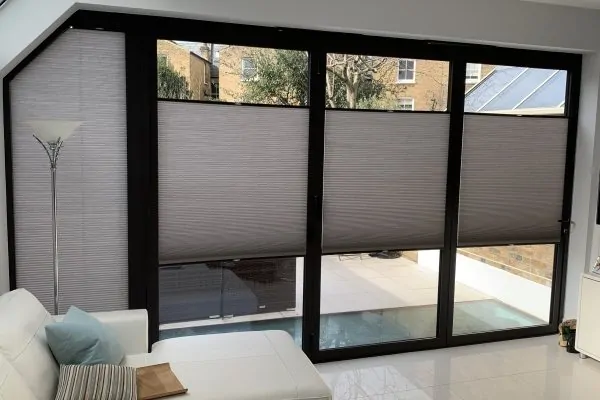 Bifold Doors Blinds Partially Open