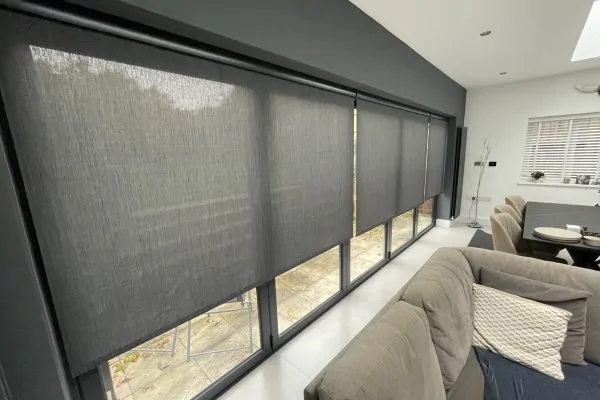 Bifold Doors Blinds - Black Dual aspect