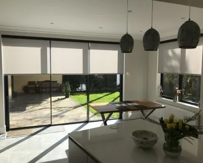 Bifold Doors Blinds - Kitchen to Garden