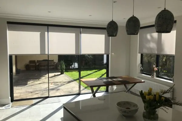 Bifold Doors Blinds - Kitchen to Garden