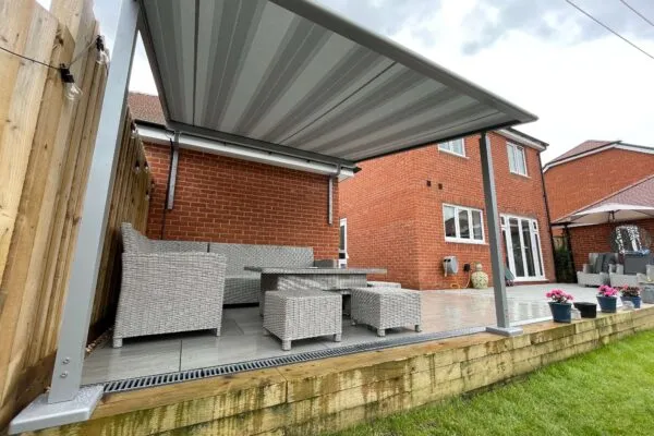 Billingshurst, Markilux Pergola Compact Awning Full Side View