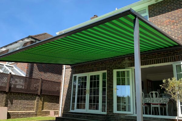 Electric Pergola with Retractable Canopy in Petersfield