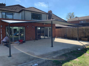 Pergola awning Installation in Godalming, Surrey 6