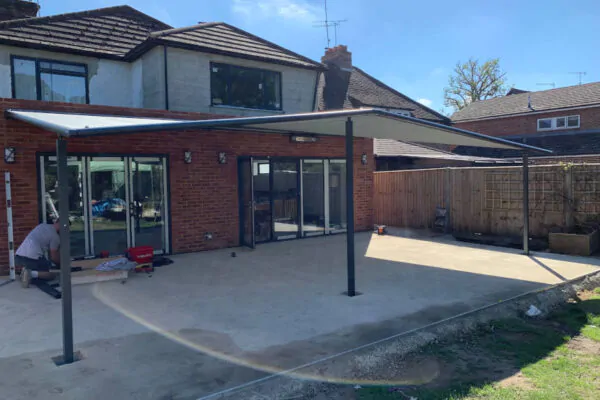 Pergola awning Installation in Godalming, Surrey 6