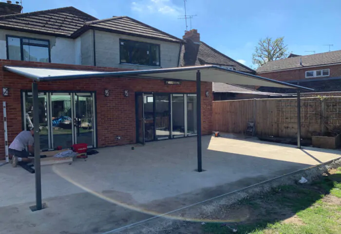 Pergola awning Installation in Godalming, Surrey 6