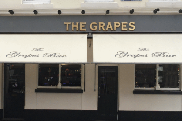 The Grapes Pub Traditional Awning