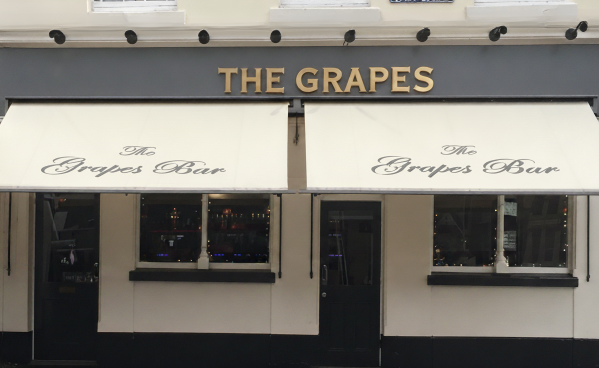 The Grapes Pub Traditional Awning