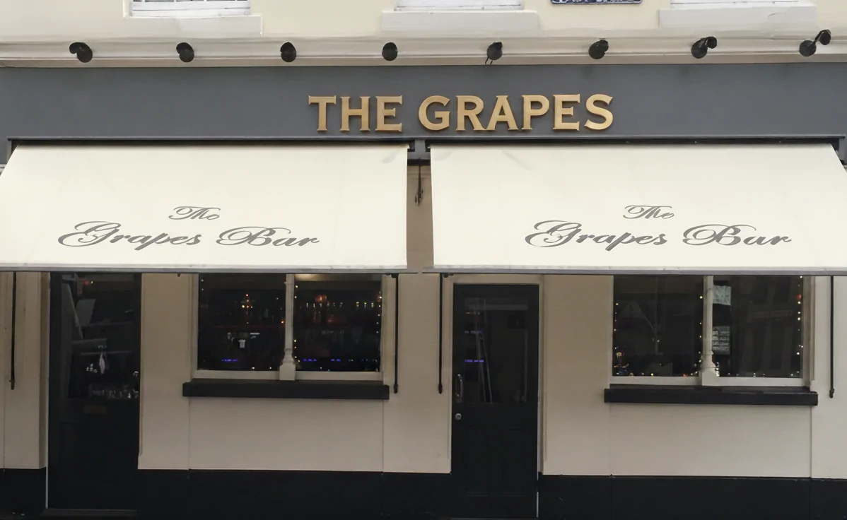 The Grapes Pub Traditional Awning