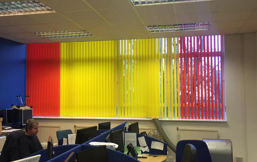 Commercial Vertical Blinds - Available in a range of colours