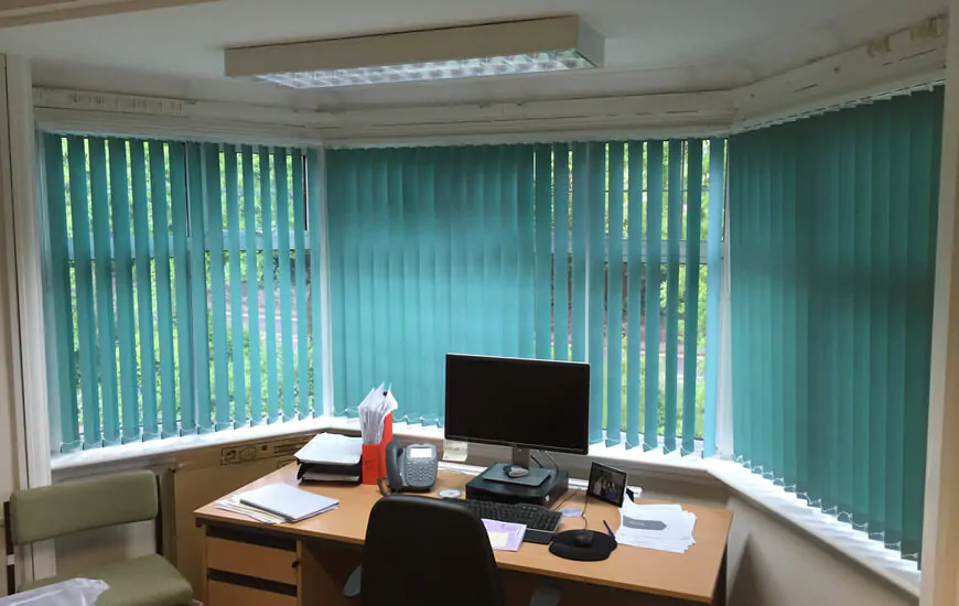 Commercial Vertical Blinds for offices - available in a range of colours