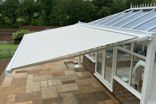 MX3 awning on conservatory