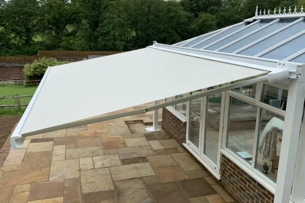 MX3 awning on conservatory