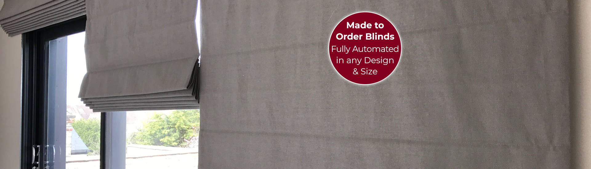 Electric Roman Blinds with Sticker