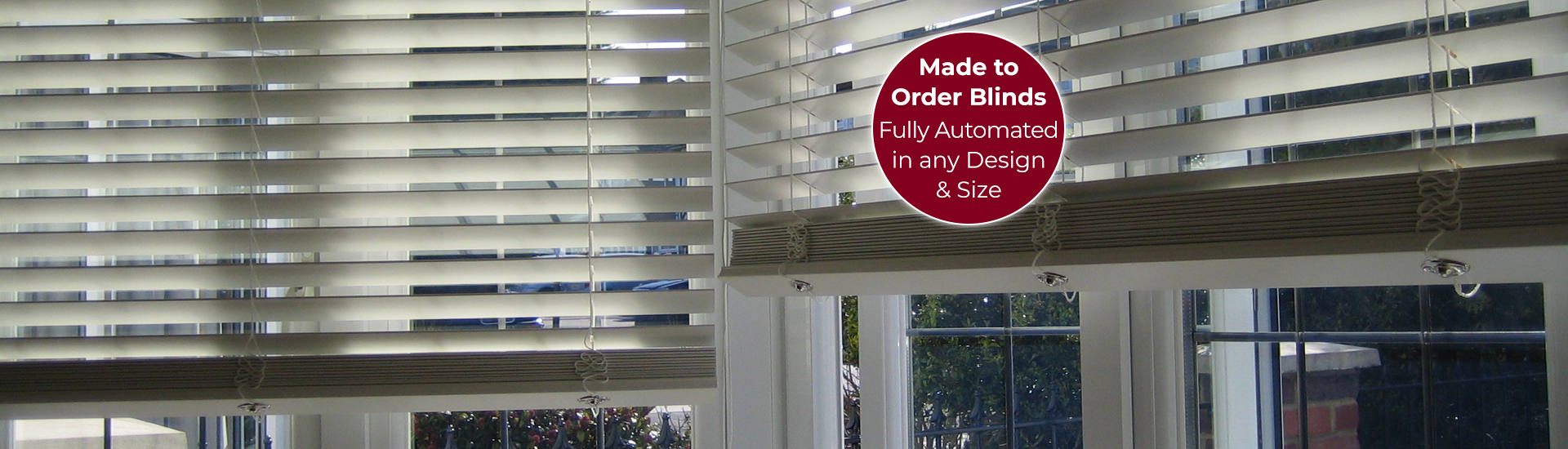 Electric Wood Venetian Blinds with Sticker